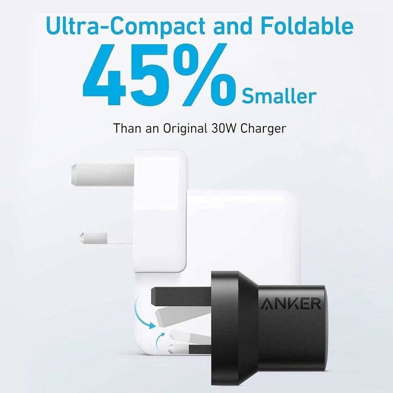 ANKER A2331K11 323 33W Wall Charger, USB Type-A & USB Type-C Interface, Black  شاحن انكر