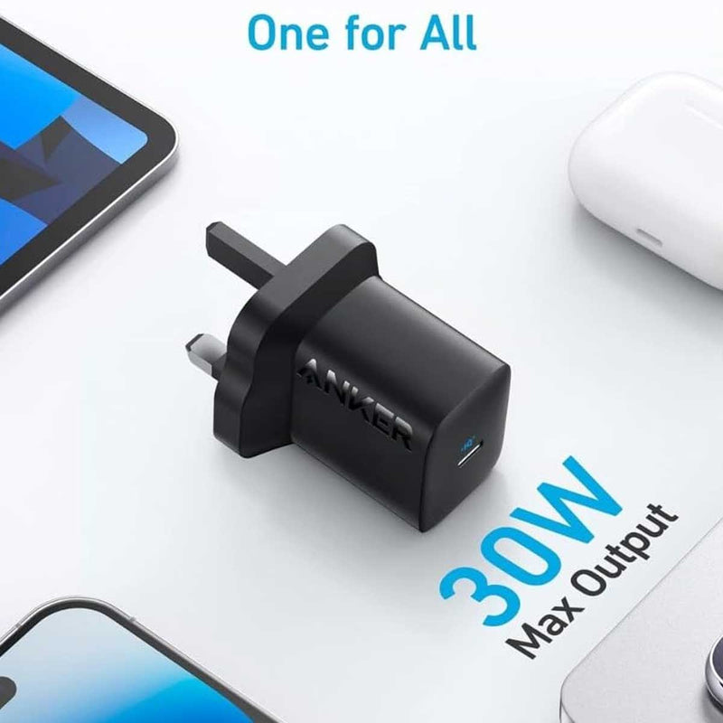 ANKER A2640K11 312 USB-C Charger 30W, Black شاحن انكر