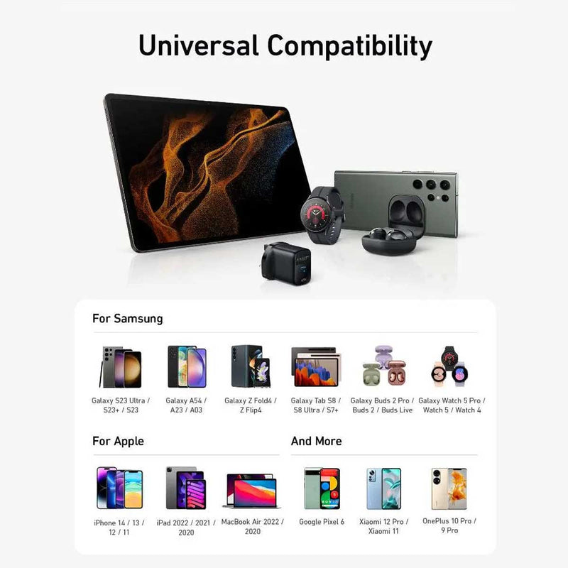 ANKER 5703 A2643K11 Charger 313 Powerport 45W USB C Gan Charger شاحن انكر