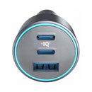 ANKER A2736H11 335 Car Charger (67W), USB-C1 ,USB-C2 -USB-A, Black شاحن سيارة 67 واط انكر