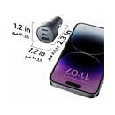 ANKER A2736H11 335 Car Charger (67W), USB-C1 ,USB-C2 -USB-A, Black شاحن سيارة 67 واط انكر