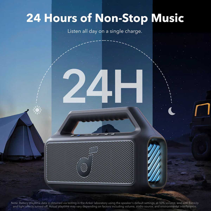 ANKER A3138011 Soundcore Boom 2 Portable Bluetooth Speaker, Phantom Black مكبر صوت