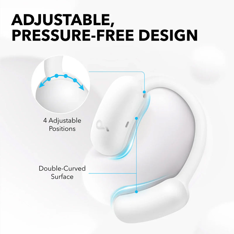 ANKER A3874H21 5984 AeroFit 2 | Adjustable Open-Ear Wireless Earbuds, White سماعات انكر
