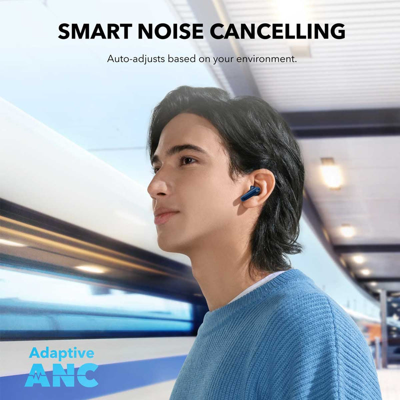 ANKER A3955H31 P40i | Smart ANC True-Wireless Earbuds, Navy Blue سماعات انكر