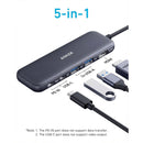 ANKER A8355H11 332 5-in-1 USB-C Hub, Black باور بانك انكر