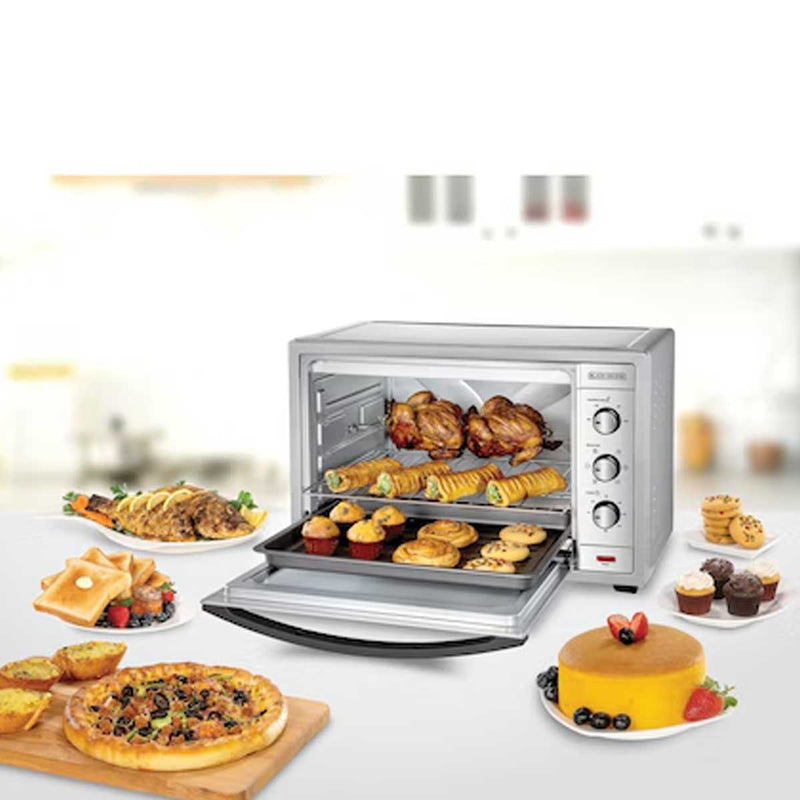 BLACK & DECKER TRO62RDG-B5 62L Toaster Oven with Rotisserie & Double Glass Door  فرن