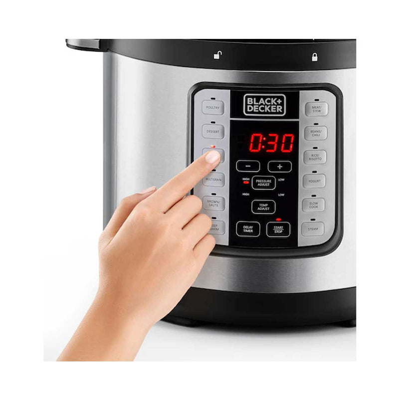 BLACK & DECKER PCP1000-B5 6.0L EZ Smart Steam Pot - Electric Pressure Cooker جدر ضغط