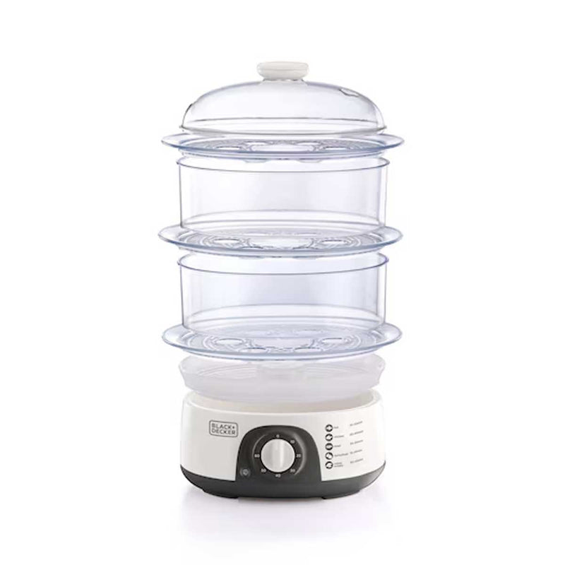 BLACK & DECKER HS6000-B5 3 Tier Food Steamer جهاز طهي بالبخار للطعام