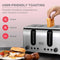 BLACK & DECKER ET444-B5 Toaster, 4-Slice, 2100W Double-Sided Heating محمصة 4 شرائح