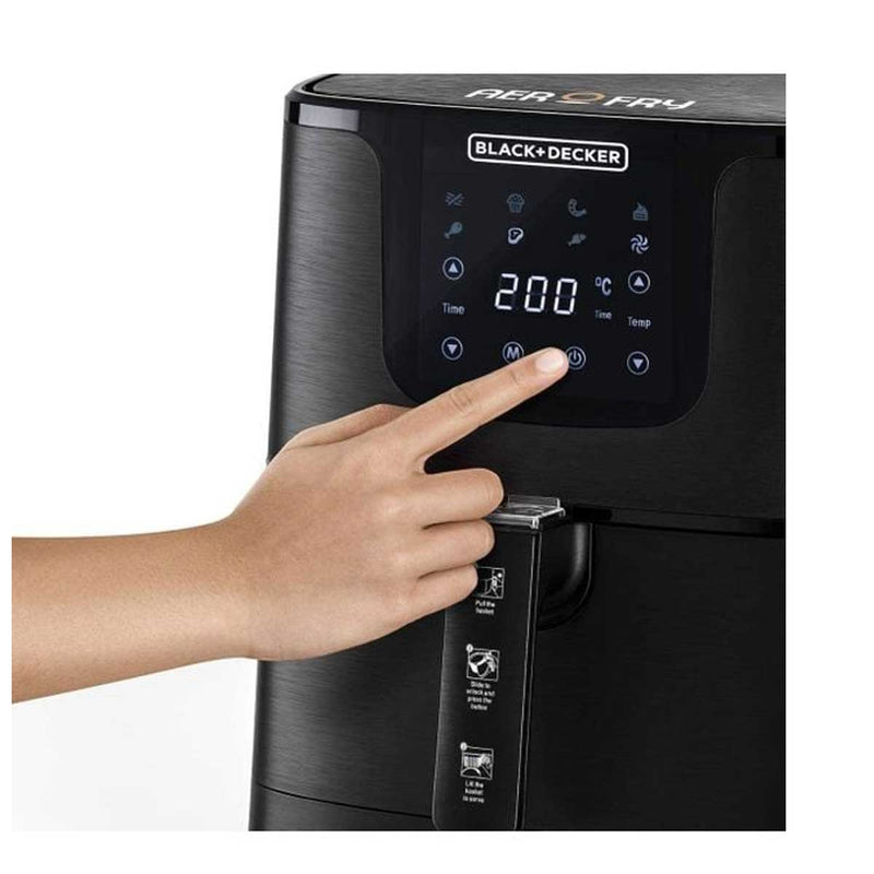 BLACK & DECKER AF700-B5 Air Fryer, Black قلاية هوائية