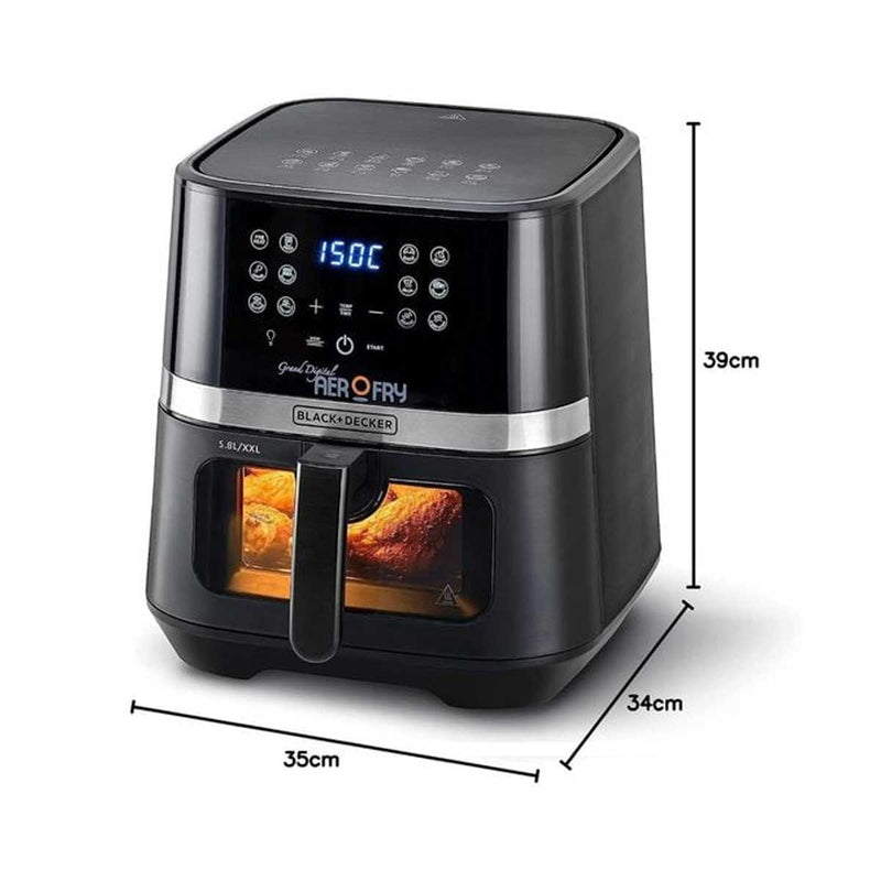 BLACK & DECKER AF5800-B5 Air Fryer, Black قلاية هوائية