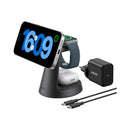 ANKER B25M4V11 MagGo Wireless Charging Station 3-in-1 Qi2 15W, Black محطة شحن لاسلكية انكر