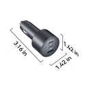 ANKER B2737HA1 Car Charger 3-Ports 167.5W with 3.3ft USB-C Cable, Gray شاحن سيارة انكر