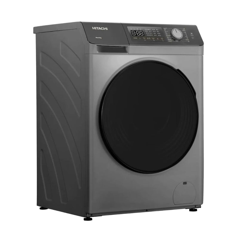 HITACHI BD-802HVOS Front Load Washing Machine, Gray + Free gift Fakir stubby + Fakir Harvey غسالة ملابس أمامية ، رمادية + هدية مجانية Fakir stubby + Fakir Harvey