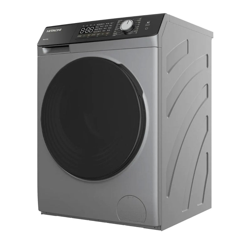 HITACHI BD-802HVOS Front Load Washing Machine, Gray + Free gift Fakir stubby + Fakir Harvey غسالة ملابس أمامية ، رمادية + هدية مجانية Fakir stubby + Fakir Harvey
