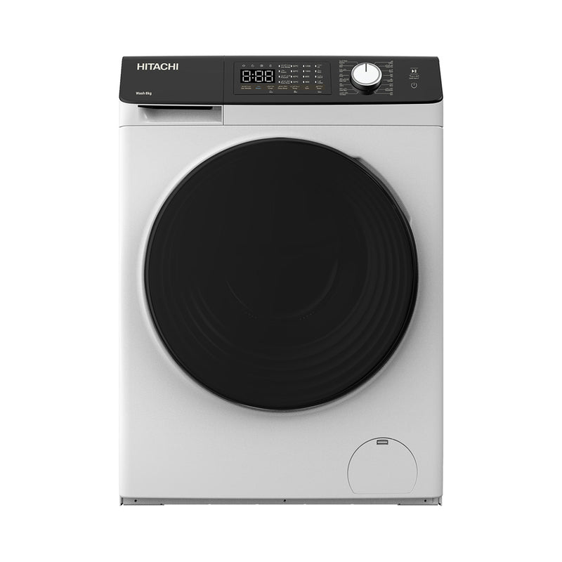 HITACHI BD-802HVOW Front Loading Washer, White + Free gift Fakir stubby + Fakir Harvey غسالة أمامية ، بيضاء + هدية مجانية Fakir stubby + Fakir Harvey