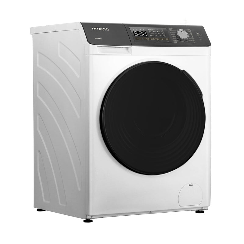 HITACHI BD-802HVOW Front Loading Washer, White + Free gift Fakir stubby + Fakir Harvey غسالة أمامية ، بيضاء + هدية مجانية Fakir stubby + Fakir Harvey