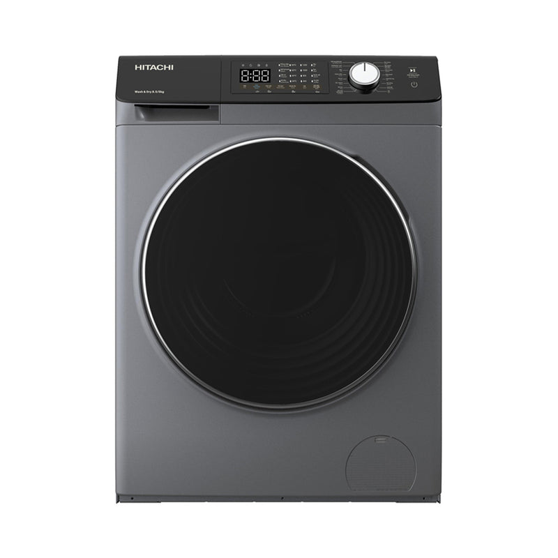 HITACHI BD-D1054HVOS Front Loading Washer Dryer, Gray + Free gift Inside HB800 غسالة ومجففة ملابس أمامية ، رمادية + هدية مجانية داخل HB800