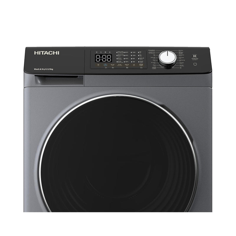 HITACHI BD-D1054HVOS Front Loading Washer Dryer, Gray + Free gift Inside HB800 غسالة ومجففة ملابس أمامية ، رمادية + هدية مجانية داخل HB800