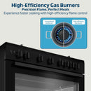 BEKO BGGR11127GBA 5 Burner Gas Cooker 90cm, Black موقد غاز بخمس شعلات، 90 سم، أسود بيكو
