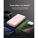 BELKIN BPB024HQPK Post Charge Power Bank 20K with Built-in Cable (Emergency Charger), Pink شاحن متنقل بسعة 20 ألف وحدة مع كابل مدمج (شاحن طوارئ)
