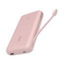BELKIN BPB024HQPK Post Charge Power Bank 20K with Built-in Cable (Emergency Charger), Pink شاحن متنقل بسعة 20 ألف وحدة مع كابل مدمج (شاحن طوارئ)
