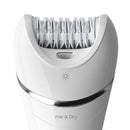 Philips BRE700 Wet & Dry Epilator, White ماكنة حلاقة نسائية رطب جاف 3 ملحق