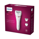 Philips BRE720 Wet & Dry Epilator, White ماكنة حلاقة نسائية رطب + جاف 8 ملحقات