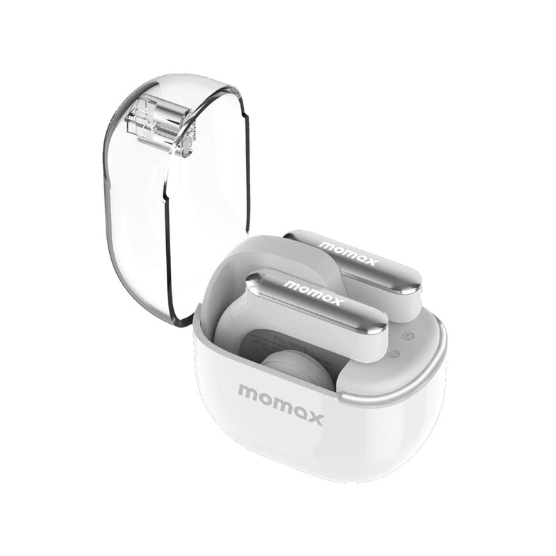 MOMAX 200002600 BT12W Pill Wave Open-Ear True Wireless Earbuds, White سماعات موماكس