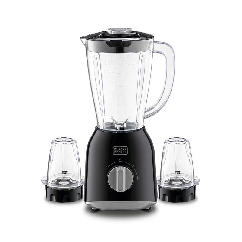 BLACK & DECKER BX365-B5 Blender with 2 Mills 1.5L, 400W, Black خلاط