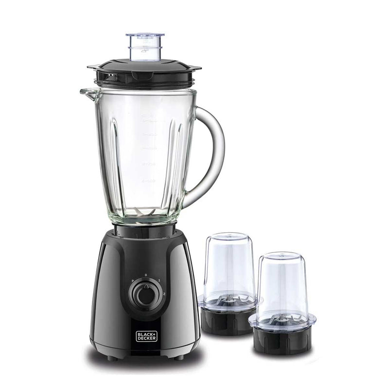 BLACK & DECKER BX440G-B5 400W Glass Jar Blender with 2 Mills  خلاط مع وعاء زجاجي ومطحنتين