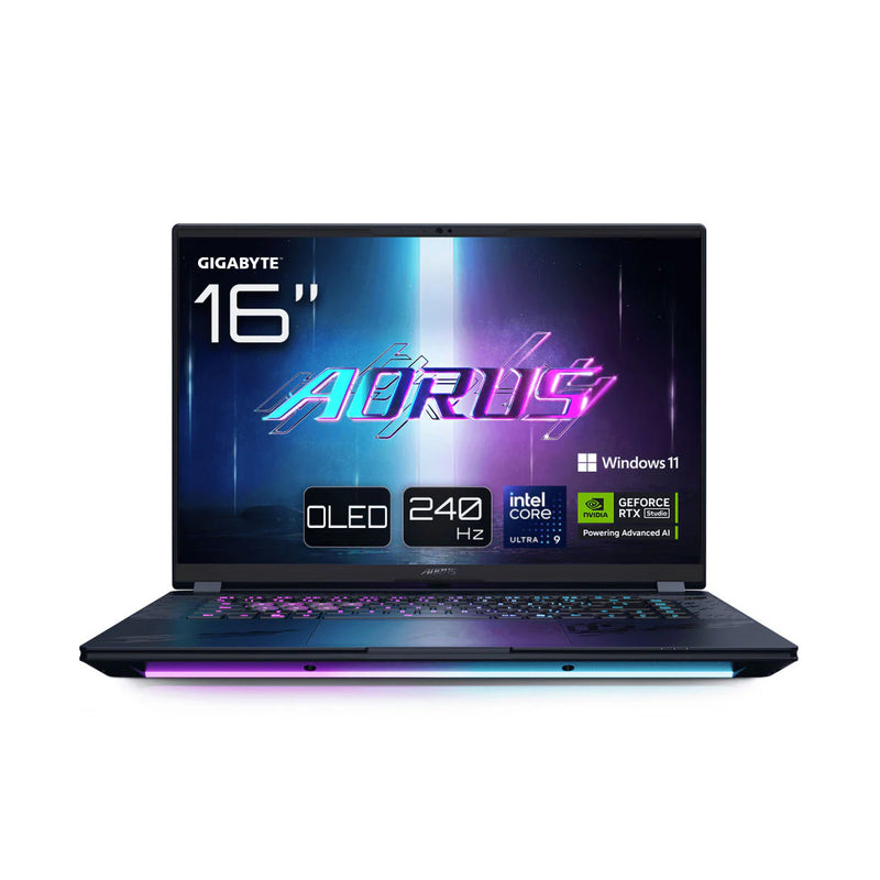 GIGABYTE BYHC5AEE64SP AORUS (2025) MASTER 16 BYH 16” WQXGA OLED 240Hz Gaming Laptop لابتوب اوروس 16 انج ويندوز 11 برو - 32 كيكابايت 1  4 gen تيرابايت