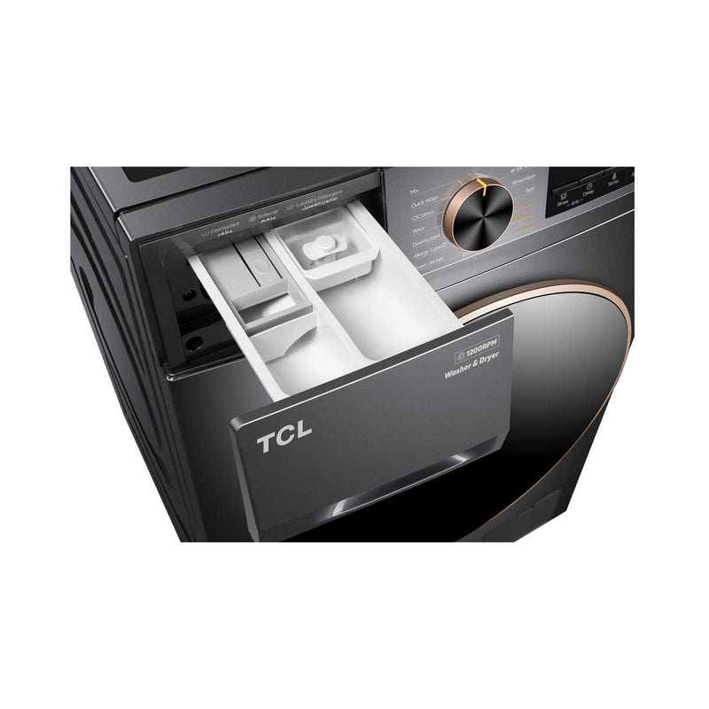 TCL C210WDG Washer & Dryer 10Kg غسالة مع مجففة تعبئة امامية محرك دفع مباشر