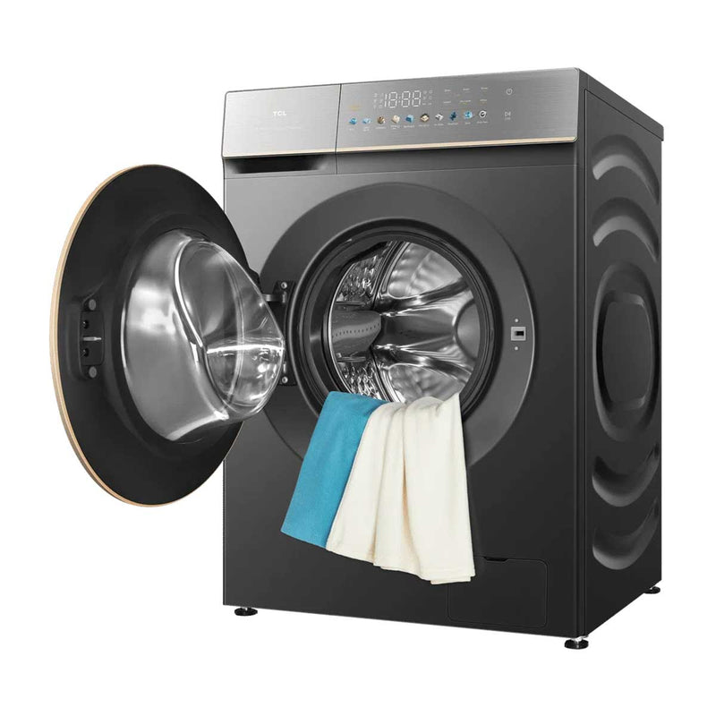 TCL C7110WDG Washer & Dryer 10Kg غسالة مع مجففة تعبئة امامية محرك دفع مباشر شاشة مطورة