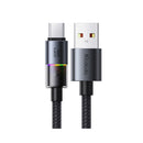 MCDODO CA-8180 USB-A to USB-C Cable with 7 Colorful Lights, Gray