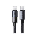 MCDODO CA-8190 USB-C to lightning Cable with 7 Colorful Lights, Gray