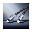 MCDODO CA-8190 USB-C to lightning Cable with 7 Colorful Lights, Gray