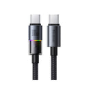 MCDODO CA-8200 4-in-1 USB-C to USB-C Data Cable with 7 Colorful Lights, Gray