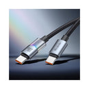 MCDODO CA-8200 4-in-1 USB-C to USB-C Data Cable with 7 Colorful Lights, Gray
