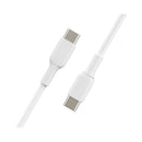 BELKIN CAB003BT1MWH2PK USB-C to USB-C Cable, White كيبل شحن تيب سي بيلكن