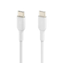 BELKIN CAB003BT1MWH BoostCharge USB-C to USB-C Cable, 1M, White كيبل شحن بيلكن