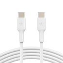 BELKIN CAB003BT1MWH BoostCharge USB-C to USB-C Cable, 1M, White كيبل شحن بيلكن