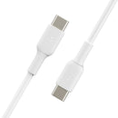 BELKIN CAB003BT1MWH BoostCharge USB-C to USB-C Cable, 1M, White كيبل شحن بيلكن