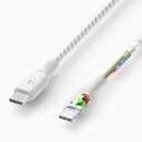 BELKIN CAB014BT2MWH Braided USBC-C 2.0 100w Cable 2m, White كيبل شحن بيلكن