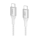BELKIN CAB015BT2MWH Braided C-C cable 2M, White كيبل شحن تايب سي بيلكن