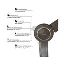 SHOWNIC CF-56L40BG Ceiling Fan 56" 5 Speeds, Brown مروحة شونك خمسة مراحل