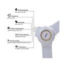 SHOWNIC CFM-56KH50G Ceiling Fan 56" 5 Speeds, White  مروحة شونك 5 سرع