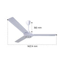 SHOWNIC CFM-56KH50S Ceiling Fan 56" 5 Speeds, White  -  مروحة شونك 5 سرع