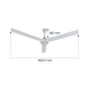 SHOWNIC CFM-56KK40G Ceiling Fan 56" 5 Speeds, White  مروحة شونك 5 سرع