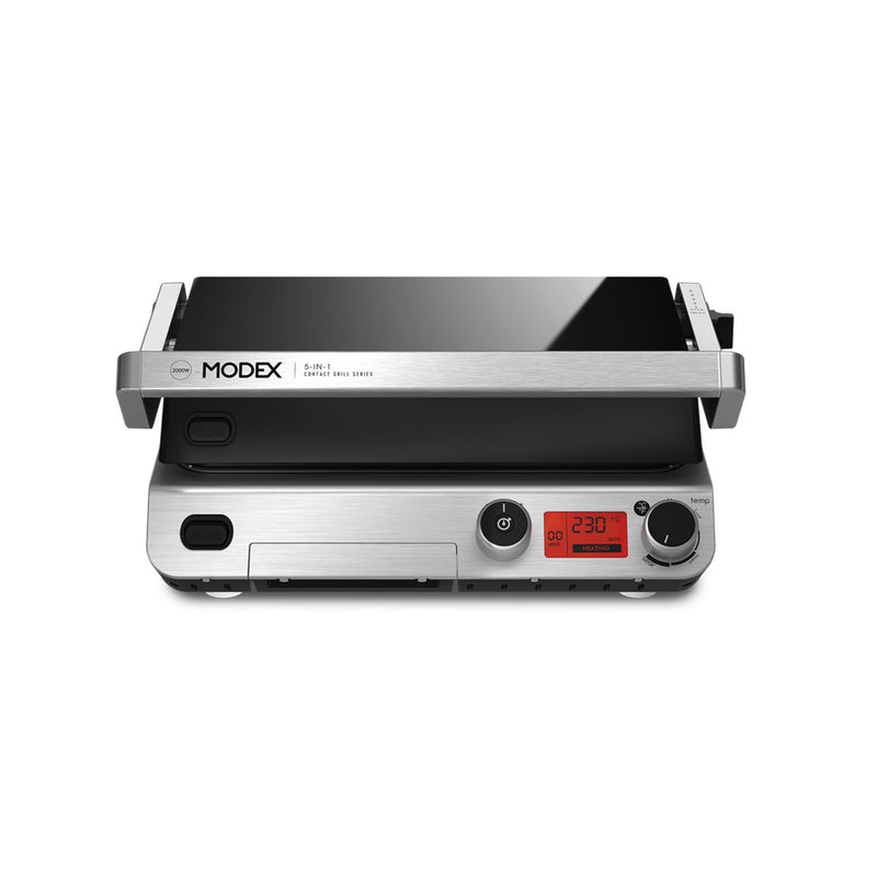 MODEX CG910 Contact Grill 5 in 1 Digital Display, Silver